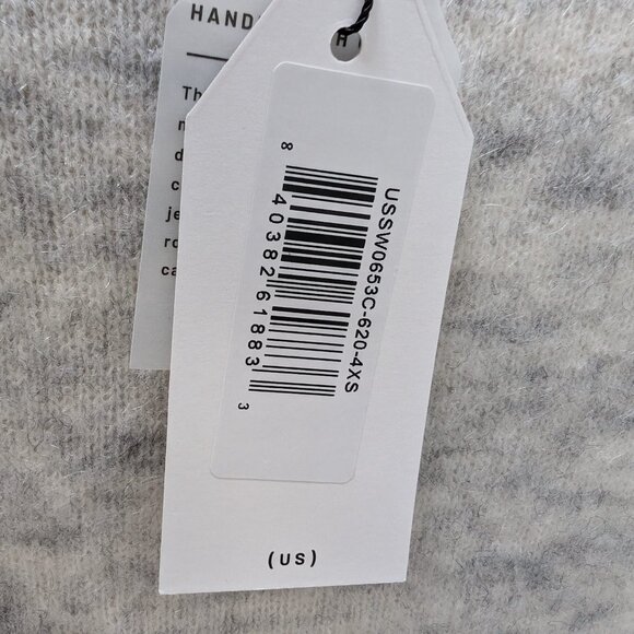 Universal Standard NWT Size 0-00 Fuzzy Hi-Low Sweater Cloudy Sky - Picture 5 of 9